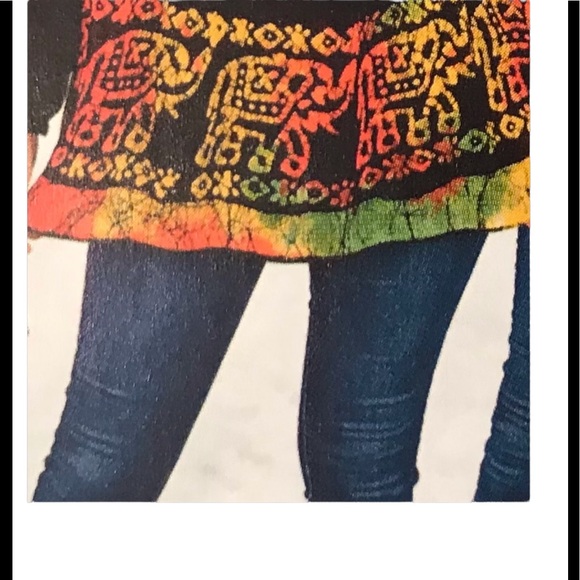 NWT.  BLOUSE by Sacred Threads.    218882.  BL/RD 1. - Picture 2 of 4